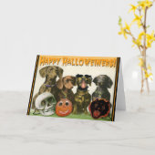 Glückliche Halloweiners Gruß-Karte Karte (Gelbe Blume)