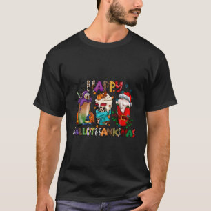 Glückliche Hallowthanksmas-Kaffees für die T-Shirt