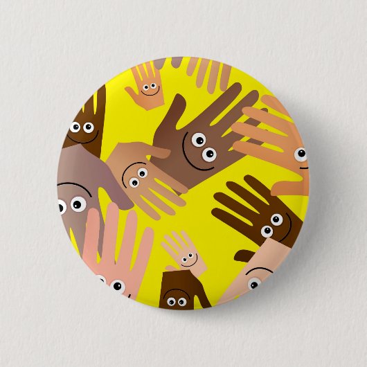 Glückliche Handtapete Button (Vorderseite)