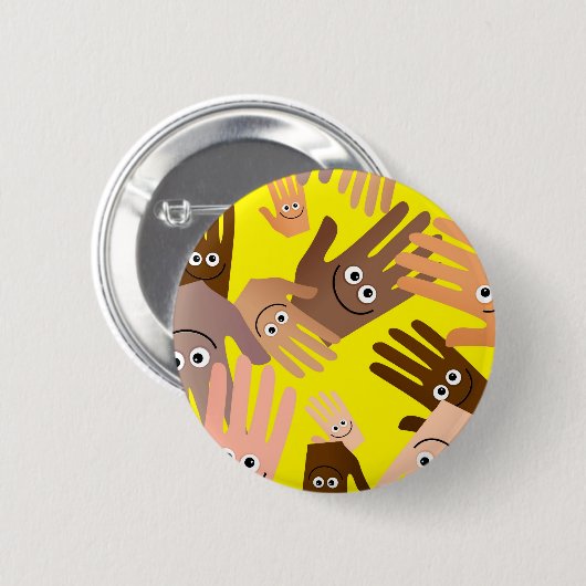 Glückliche Handtapete Button (Vorne & Hinten)