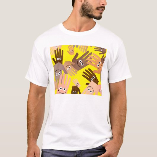 Glückliche Handtapete T-Shirt (Vorderseite)