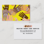 Glückliche Handtapete Visitenkarte (Vorne/Hinten)