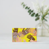 Glückliche Handtapete Visitenkarte (Stehend Vorderseite)