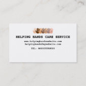 Glückliche Handtapete Visitenkarte (Rückseite)