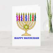 Glückliche Hannukah Menorah Karte (Vorderseite)