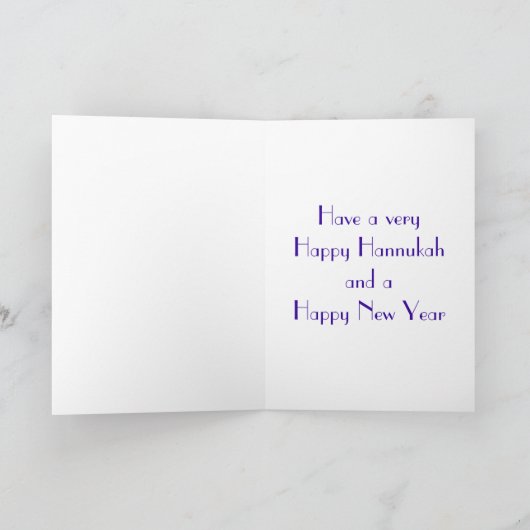 Glückliche Hannukah Menorah Karte (Innenseite)