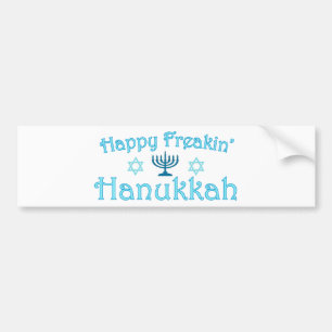 glückliche hanukkah autoaufkleber