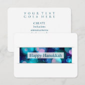 glückliche hanukkah (bokeh) einladung (Vorne/Hinten)