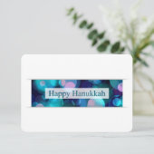 glückliche hanukkah (bokeh) einladung (Stehend Vorderseite)