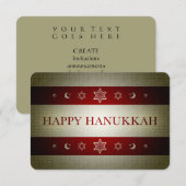 glückliche hanukkah einladung (Vorne/Hinten)