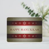 glückliche hanukkah einladung (Stehend Vorderseite)