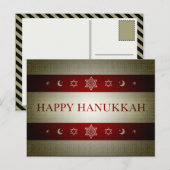 glückliche hanukkah feiertagspostkarte (Vorne/Hinten)
