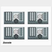 glückliche hanukkah (Scrapbook) Rechteckiger Aufkleber (Blatt)