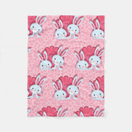 glückliche Häschen Fleecedecke
