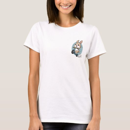 Glückliche Hasenfahrt T-Shirt (Vorderseite)