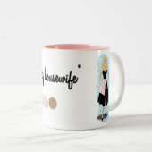 Glückliche Hausfrau-Tasse Zweifarbige Tasse (VorderseiteRechts)