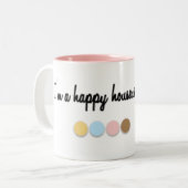 Glückliche Hausfrau-Tasse Zweifarbige Tasse (Vorderseite Links)