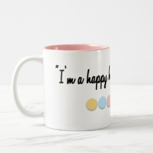 Glückliche Hausfrau-Tasse Zweifarbige Tasse (Links)