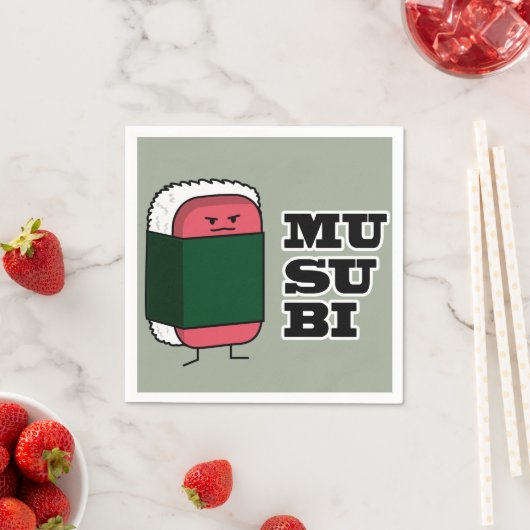 Glückliche hawaiische Musubi Spam-Sushi Nori Serviette (Beispiel)