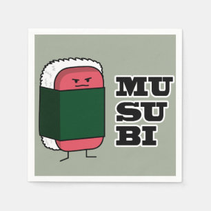 Glückliche hawaiische Musubi Spam-Sushi Nori Serviette