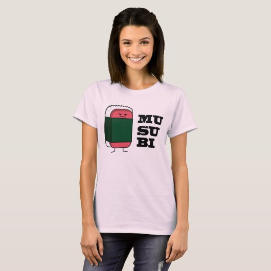 Glückliche hawaiische Musubi Spam-Sushi Nori T-Shirt (Vorne ganz)