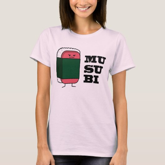 Glückliche hawaiische Musubi Spam-Sushi Nori T-Shirt (Vorderseite)