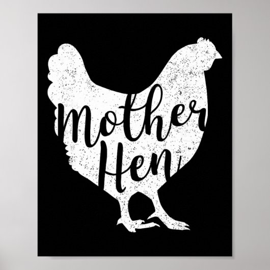 Glückliche Henne Frohen Muttertag Süße Hühner Gesc Poster (Vorne)