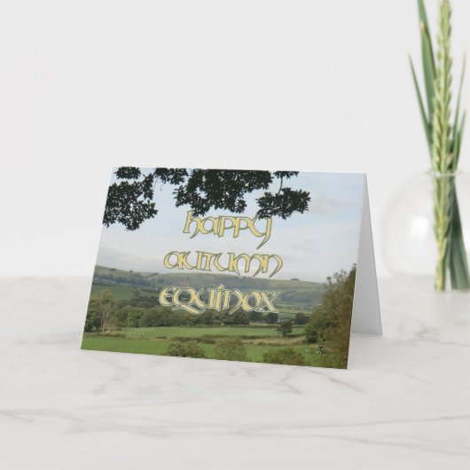 Glückliche Herbst-Äquinoktikum-Karte Karte (Vorderseite)