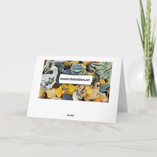 Glückliche Herbst-Herbstsaison-Halloween-Kürbise Karte (Rückseite)