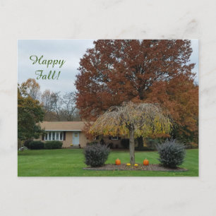 Glückliche Herbst-Postkarte Feiertagspostkarte