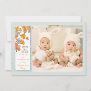 Glückliche Herbstankündigung Foto Geburtserklärung Ankündigung