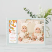 Glückliche Herbstankündigung Foto Geburtserklärung Ankündigung (Stehend Vorderseite)