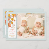 Glückliche Herbstankündigung Foto Geburtserklärung Ankündigung (Vorne/Hinten)