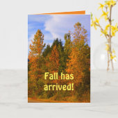 Glückliche Herbstgrußkarte, Hübsche Herbstgebirge Karte (Gelbe Blume)