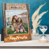 Glückliche Herbstlaube zum Muttertag mit Botschaft Fotoplatte (Seite)