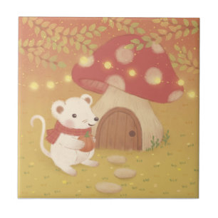 Glückliche Herbsttage mit Maus Fliese