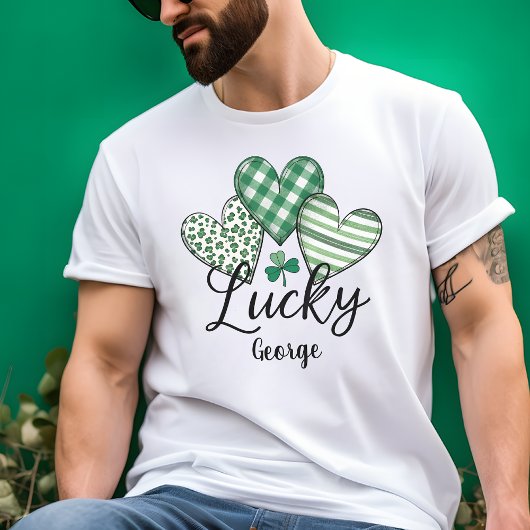 Glückliche Herzen: Custom St. Patrick's Day Men's T-Shirt