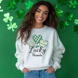 Glückliche Herzen: Custom St. Patrick's Day Women' Sweatshirt