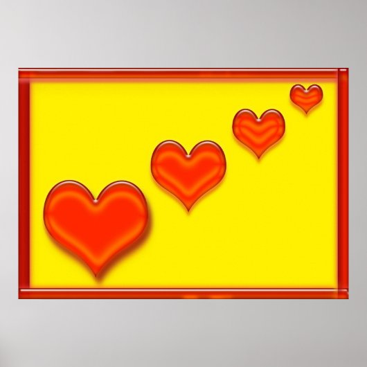 Glückliche herzliche Poster (Vorne)