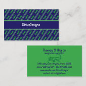 Glückliche Heuschrecken-gestreifte Visitenkarten Visitenkarte (Vorne/Hinten)