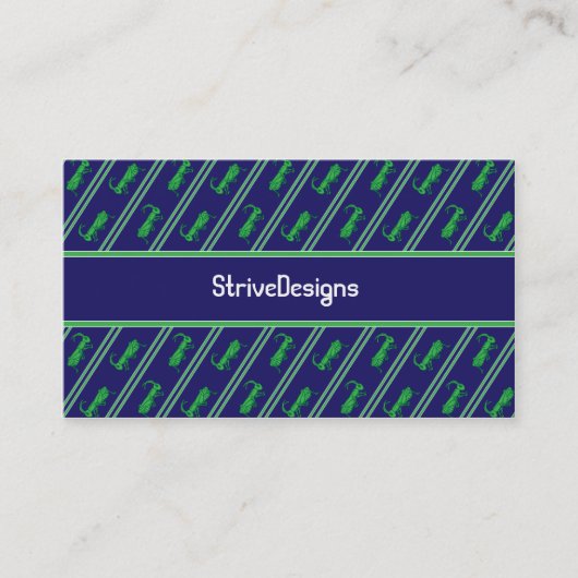 Glückliche Heuschrecken-gestreifte Visitenkarten Visitenkarte (Vorderseite)