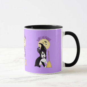 Glückliche Hexe Halloweens Boston Terrier Tasse