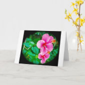 Glückliche Hibiskus-Anlassgrußkarte Karte (Gelbe Blume)