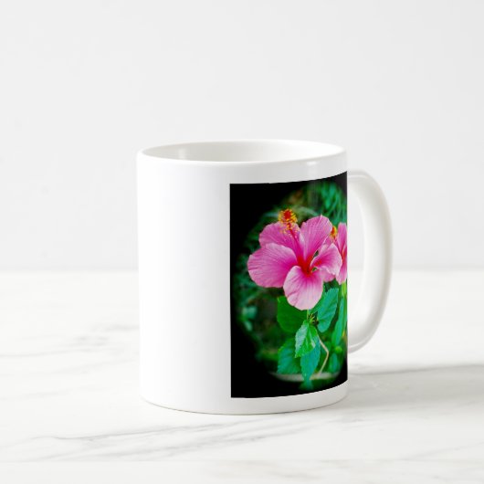 Glückliche Hibiskus-Kaffee-Tasse Kaffeetasse (VorderseiteRechts)
