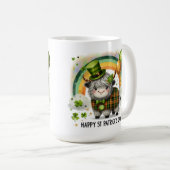 Glückliche Highland-Kuh - St. Patrick's Day Kaffeetasse (VorderseiteRechts)
