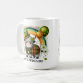 Glückliche Highland-Kuh - St. Patrick's Day Kaffeetasse (Vorderseite Links)