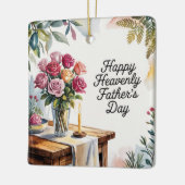 Glückliche Himmlische Vatertagskarte Keramikornament (Links)