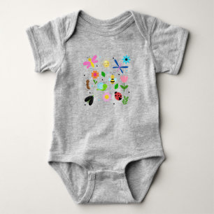 Glückliche Hinterhofkreaturen Baby Strampler