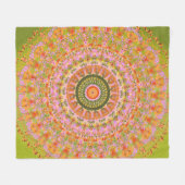 Glückliche Hippie-Mandala Fleecedecke (Vorderseite (Horizontal))