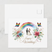 Glückliche Hochzeit Grußkarten Postkarte (Vorne/Hinten)